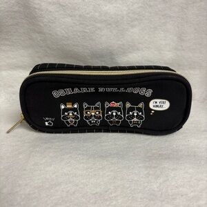 OSHARE Bulldogs Black Zipper Pencil Case French Bulldog Frenchie Hungry